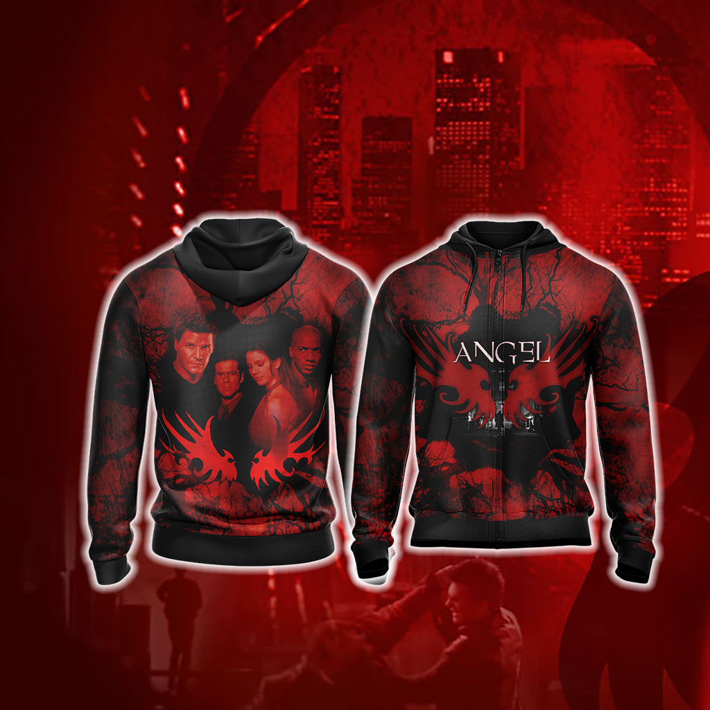 Angel Version TV Series Unisex 3D T-shirt Zip Hoodie XS
