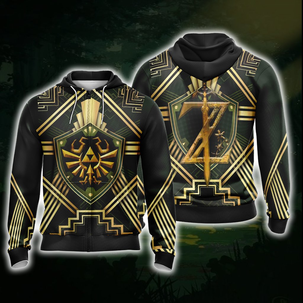 The Legend Of Zelda Unisex 3D T-shirt Zip Hoodie S