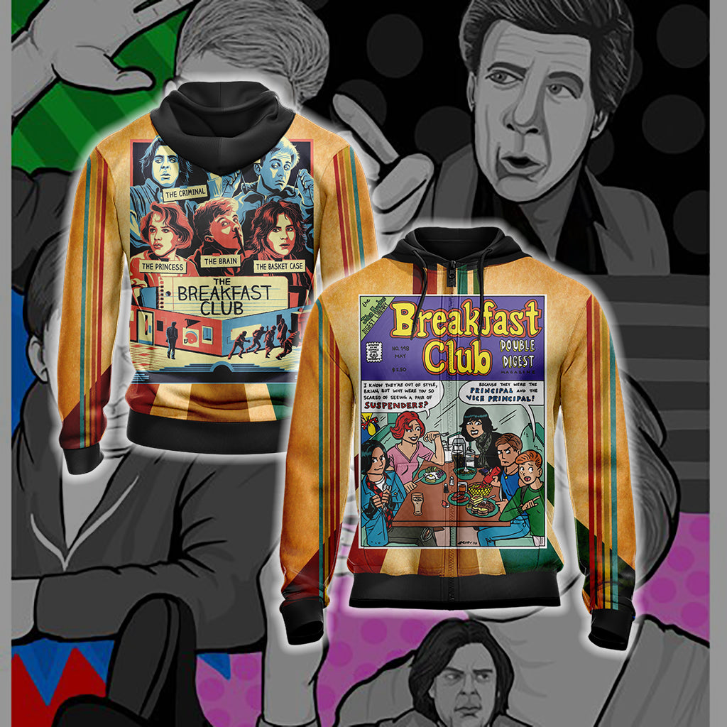 The Breakfast Club Unisex 3D T-shirt Zip Hoodie XS