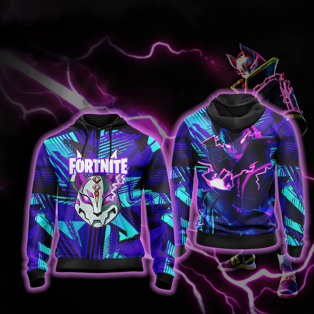 Fortnite - Drift Skin Unisex 3D T-shirt Zip Hoodie XS