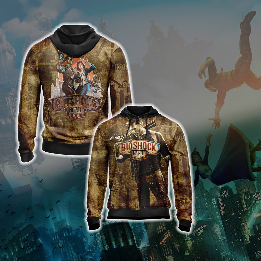 BioShock Infinite New Unisex 3D T-shirt Zip Hoodie XS