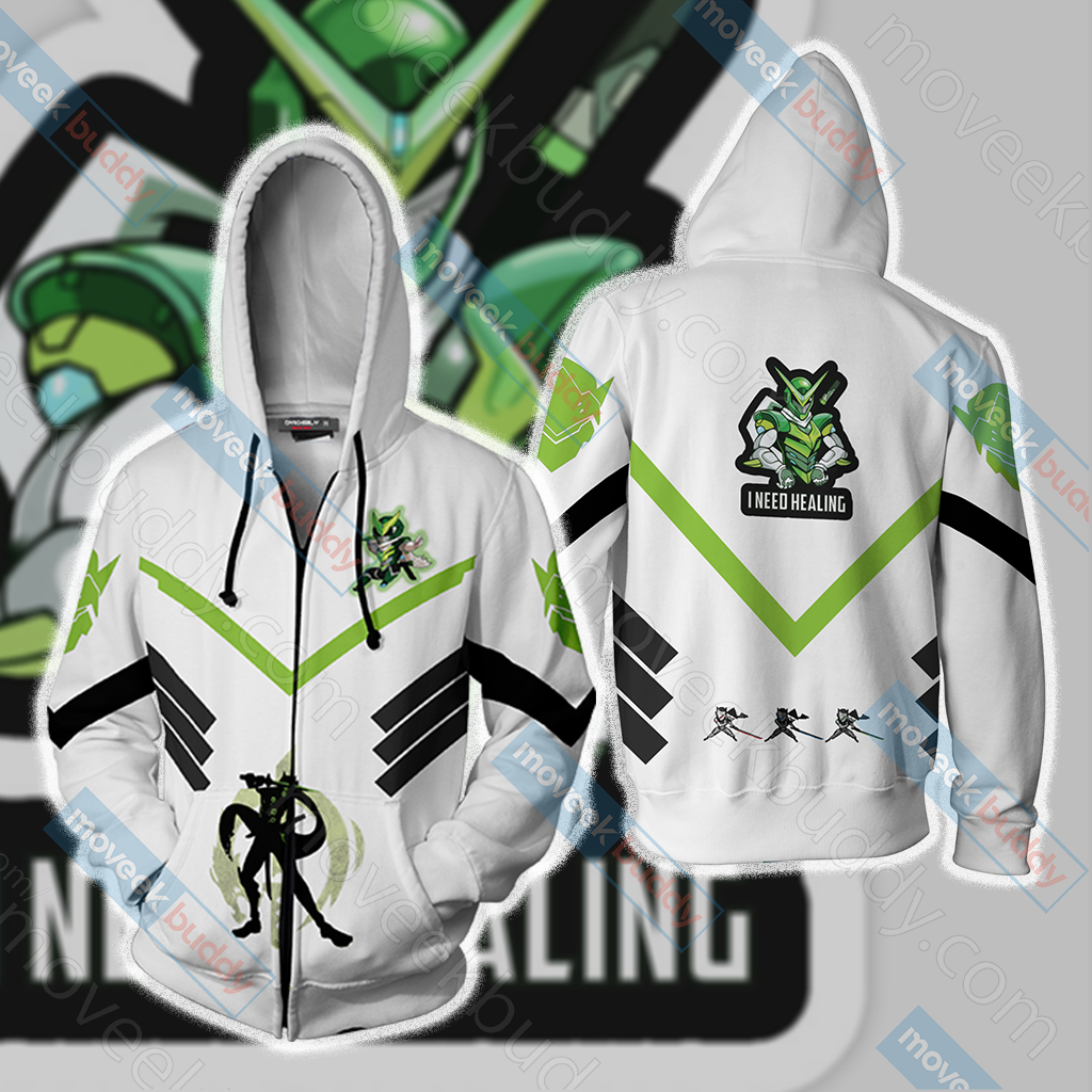 Overwatch - Genji Symbol Unisex 3D T-shirt Zip Hoodie XS