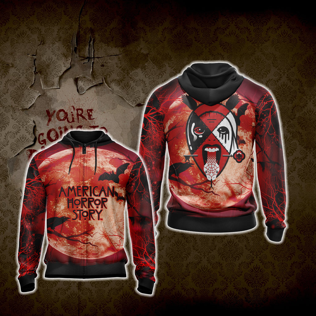 American Horror Story Unisex 3D T-shirt Zip Hoodie XS