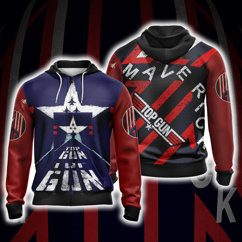 Top Gun Maverick Unisex 3D T-shirt Zip Hoodie XS