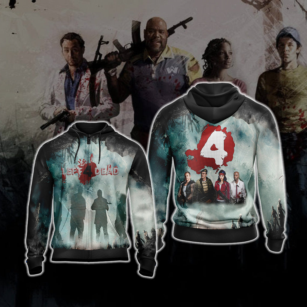Left 4 Dead New Style Unisex 3D T-shirt Zip Hoodie XS