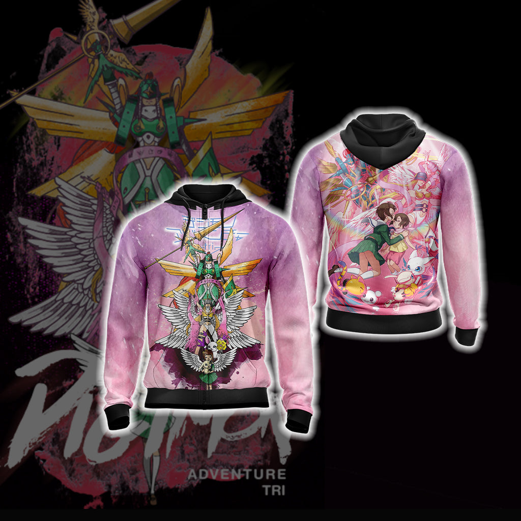 Digimon Adventure Unisex 3D T-shirt Zip Hoodie XS