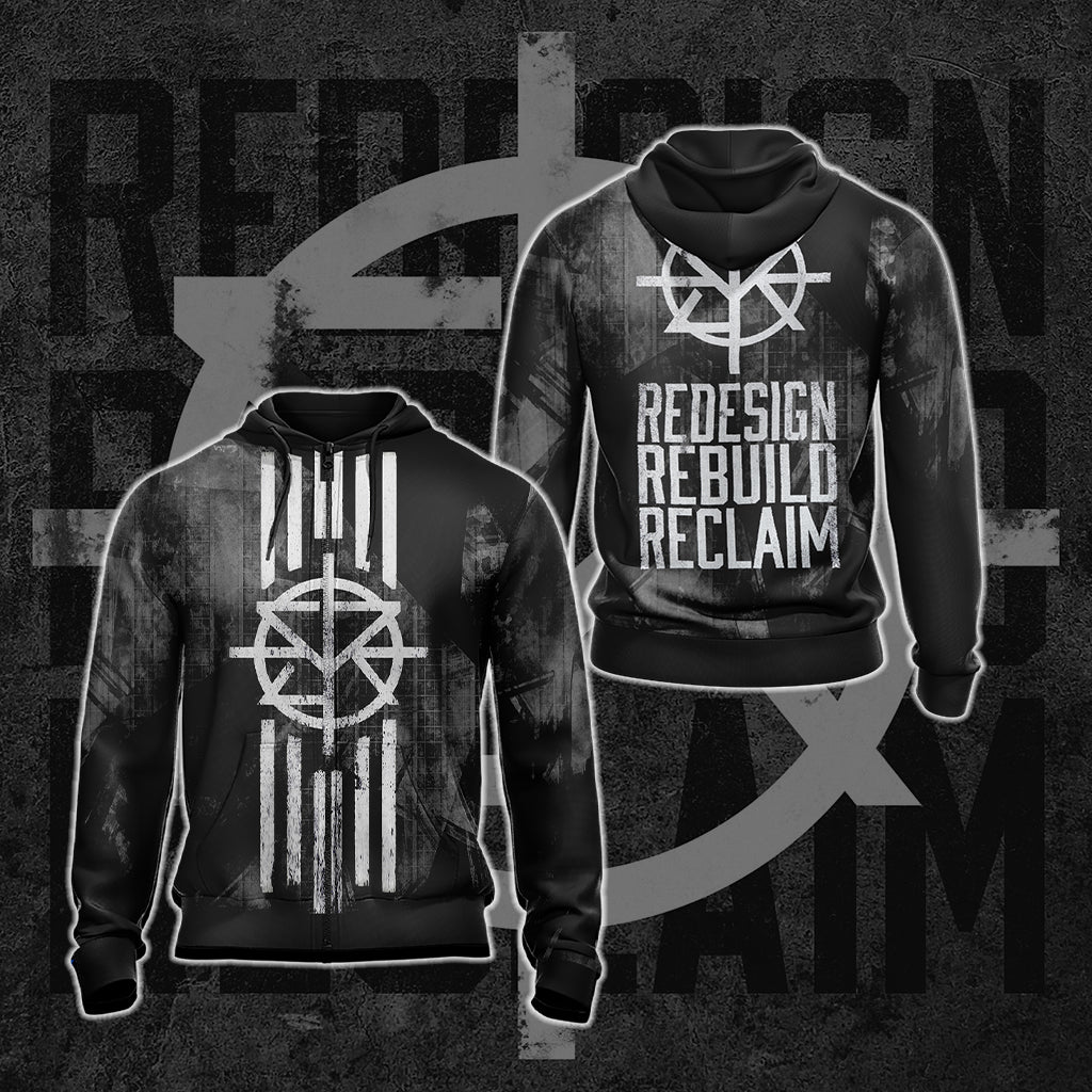 Seth Rollins - Redesign Rebuild Reclaim Unisex 3D T-shirt Zip Hoodie XS