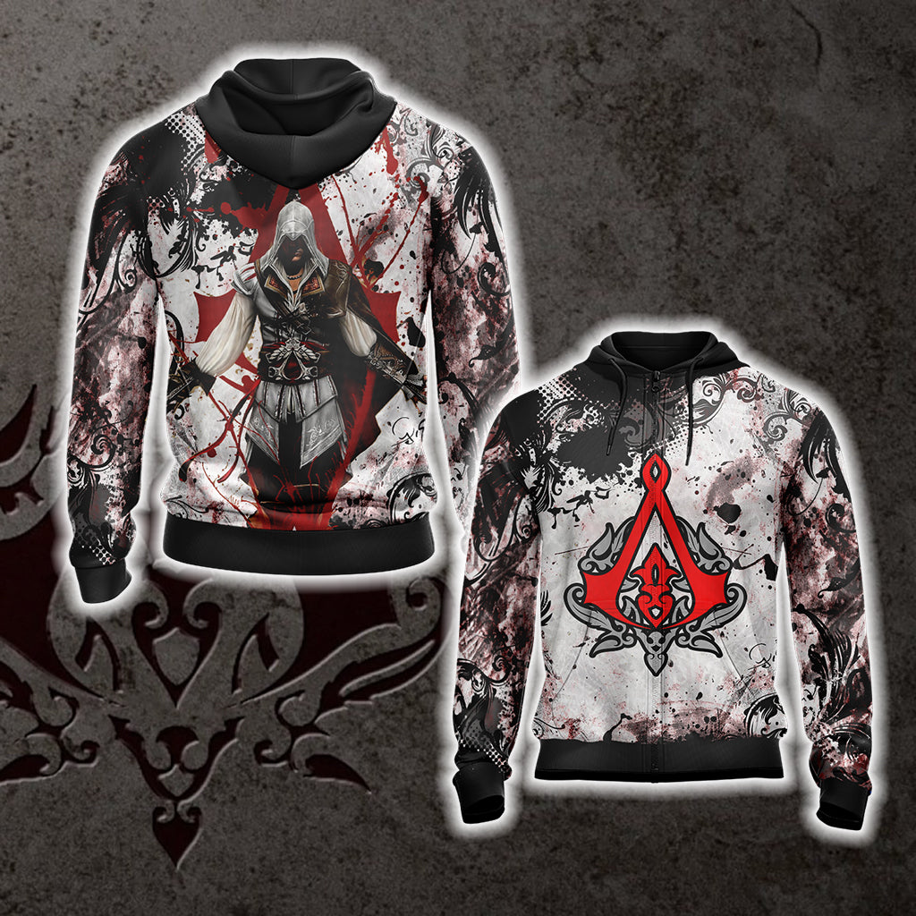Assassin's Creed Ezio Auditore New 3D T-shirt Zip Hoodie XS
