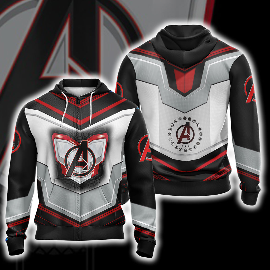 Marvel Avengers Unisex 3D T-shirt Zip Hoodie XS