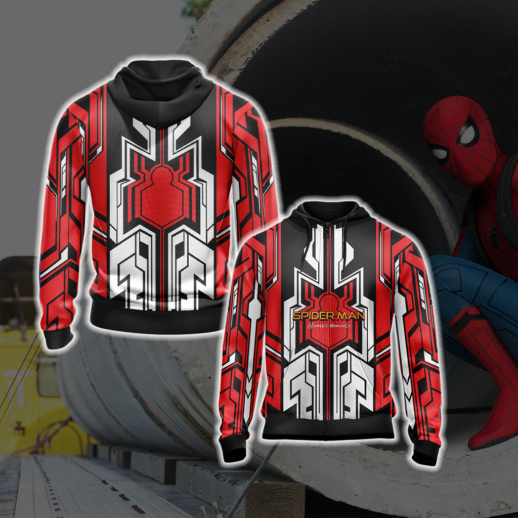 Spider-Man: Homecoming Logo Unisex 3D T-shirt Zip Hoodie XS