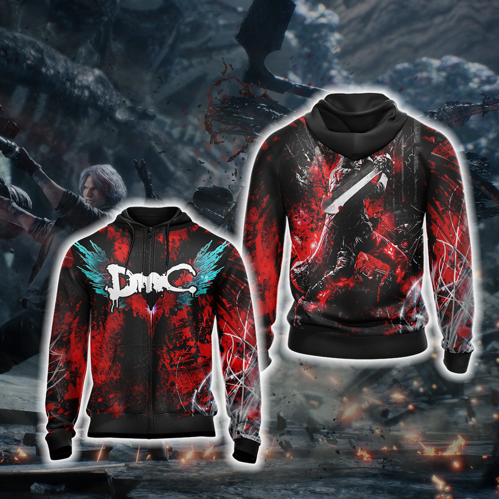 Devil May Cry Unisex 3D T-shirt Zip Hoodie XS