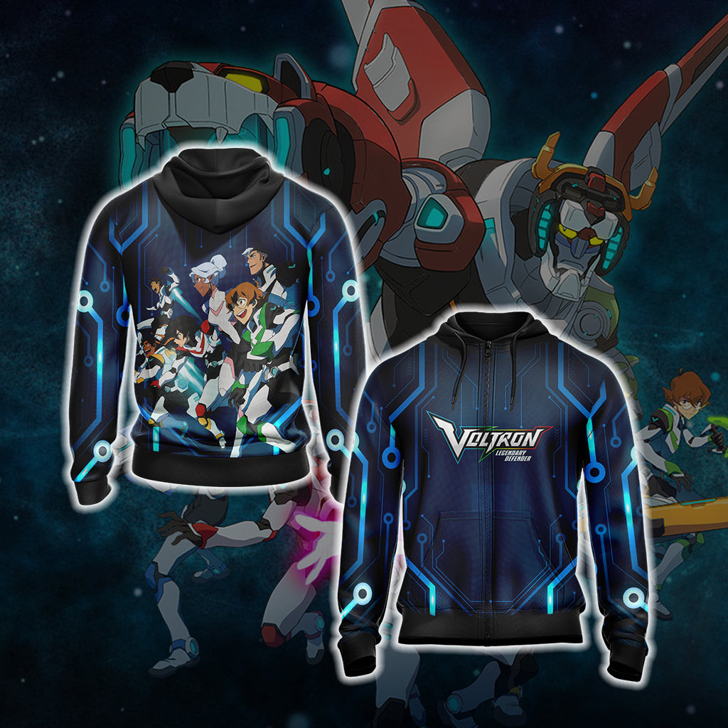 Voltron New Style Unisex 3D T-shirt Zip Hoodie XS