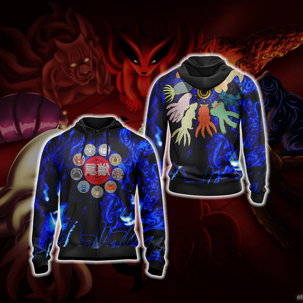 Bijuu Unisex 3D T-shirt Zip Hoodie XS