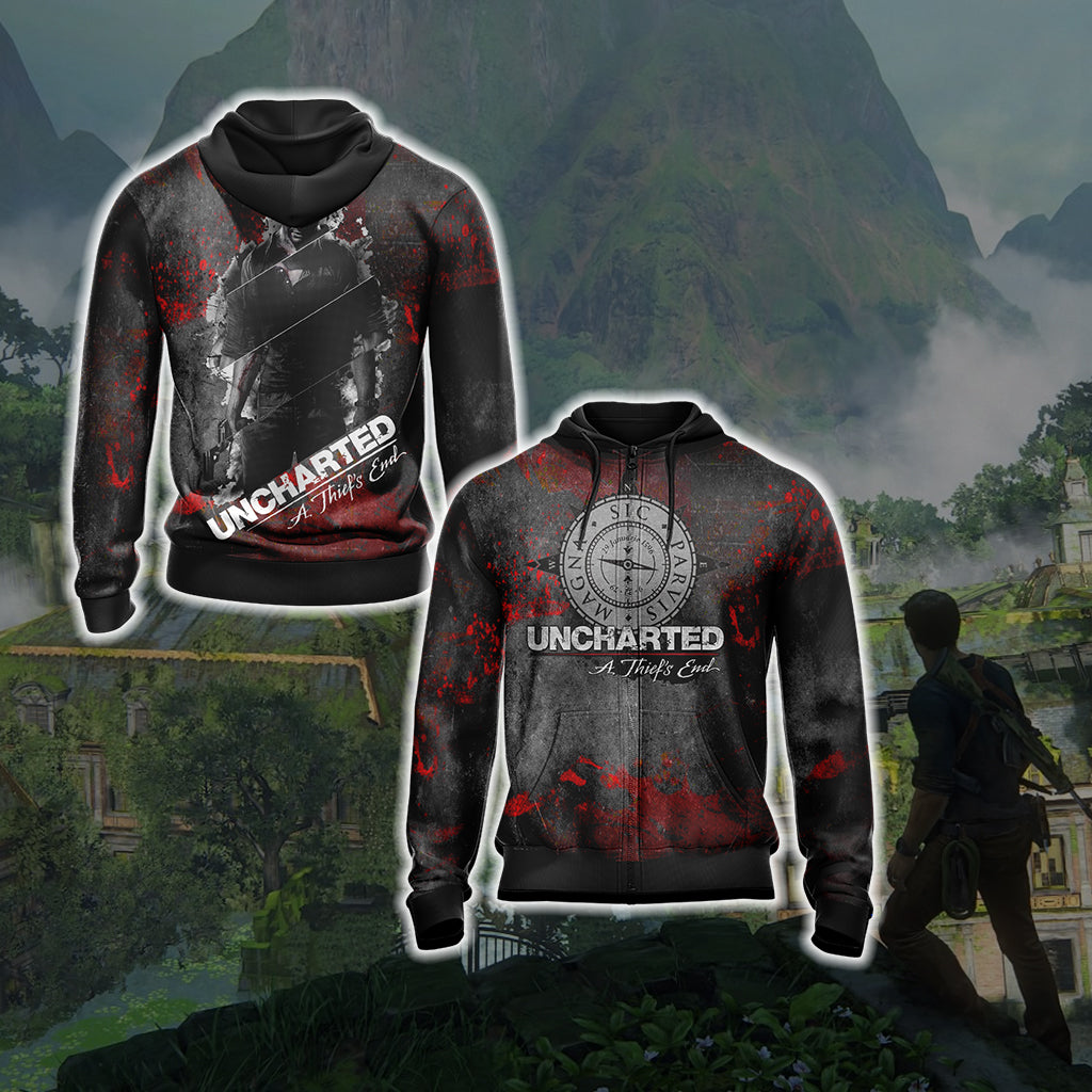 Uncharted: A Thief's End Unisex 3D T-shirt Zip Hoodie XS