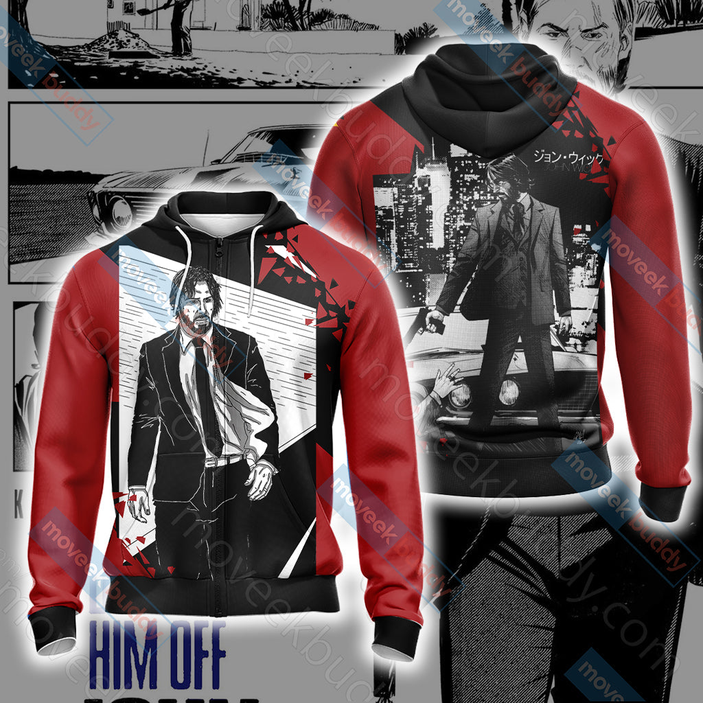 John Wick Unisex 3D T-shirt Zip Hoodie XS