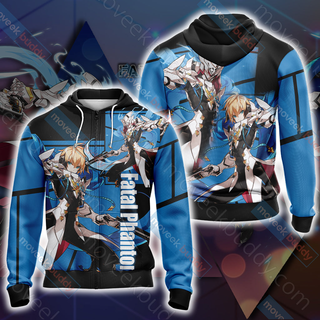 Elsword - Chung (Fatal Phantom) Unisex 3D T-shirt Zip Hoodie XS