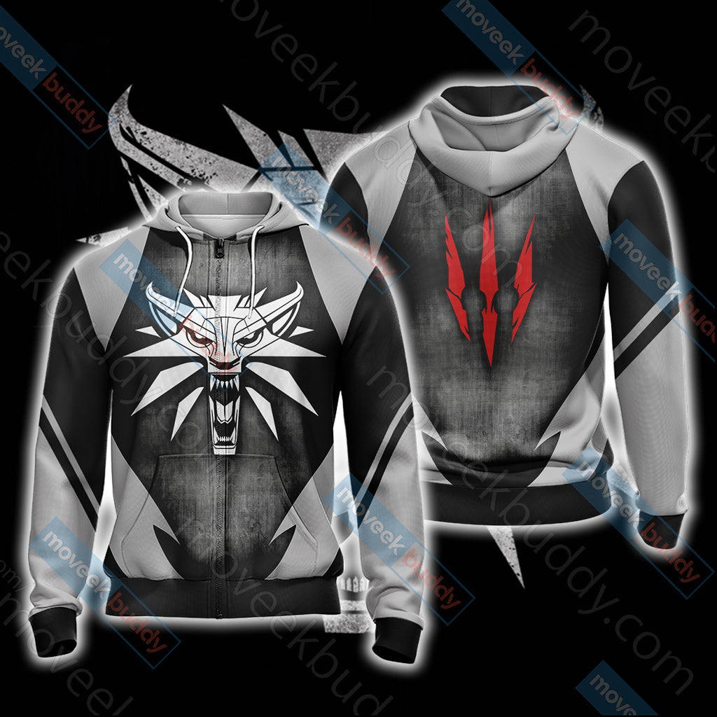 The Witcher Wild Hunt Unisex 3D T-shirt Zip Hoodie XS