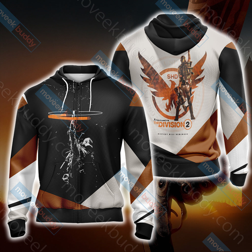 Tom Clancy's The Division 2 Unisex 3D T-shirt Zip Hoodie XS