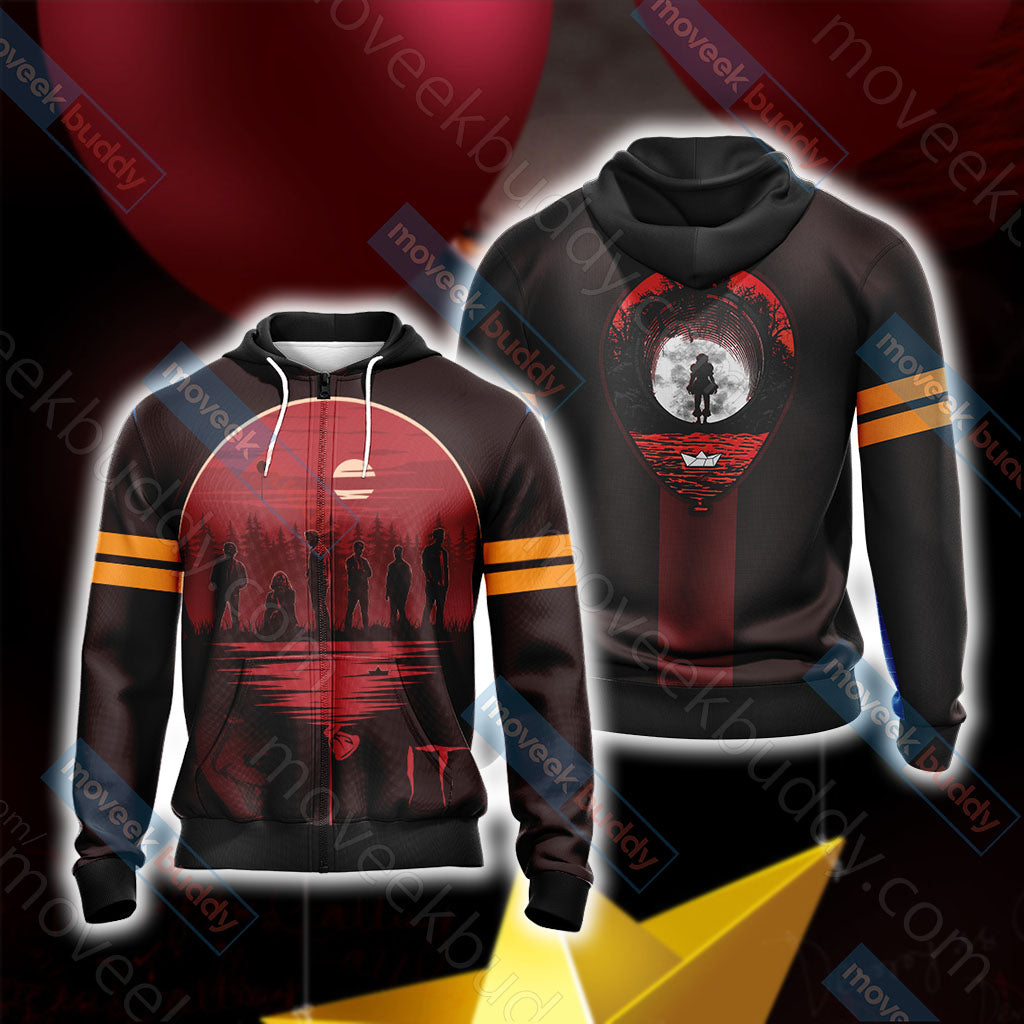 IT Unisex 3D T-shirt Zip Hoodie XS