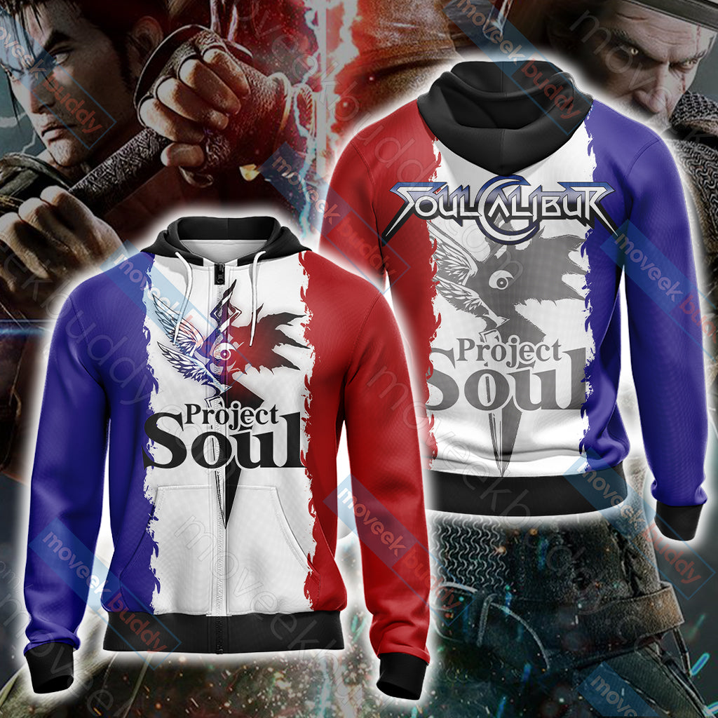 Soul Calibur - Project Soul Unisex 3D T-shirt Zip Hoodie XS