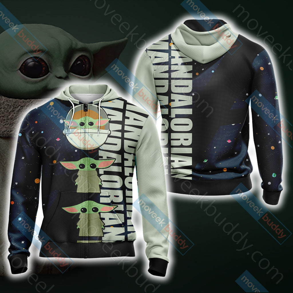 Star Wars - The Mandalorian The Child Cartoon Unisex 3D T-shirt Zip Hoodie XS