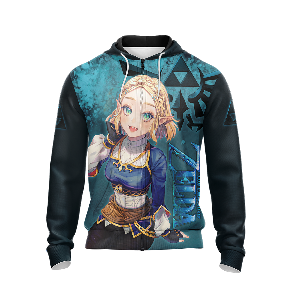 Princess Zelda The Legend of Zelda All Over Print T-shirt Zip Hoodie Pullover Hoodie