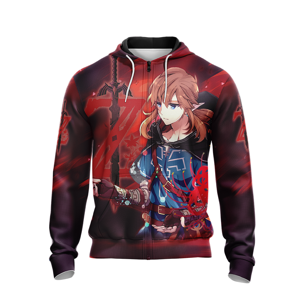 Link The Legend of Zelda All Over Print T-shirt Tank Top Zip Hoodie Pullover Hoodie