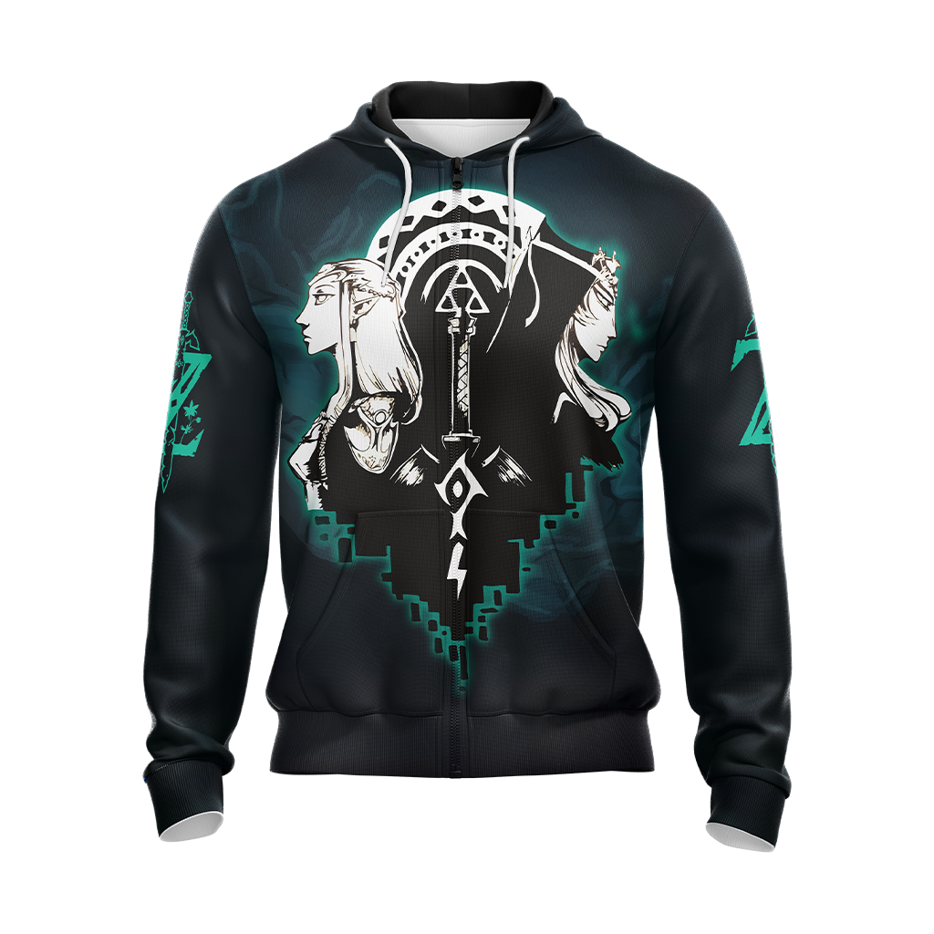 The Legend Of Zelda Twilight Princess, Wind Waker, and Skyward Sword Symbols Unisex 3D T-shirt Zip Hoodie Pullover Hoodie