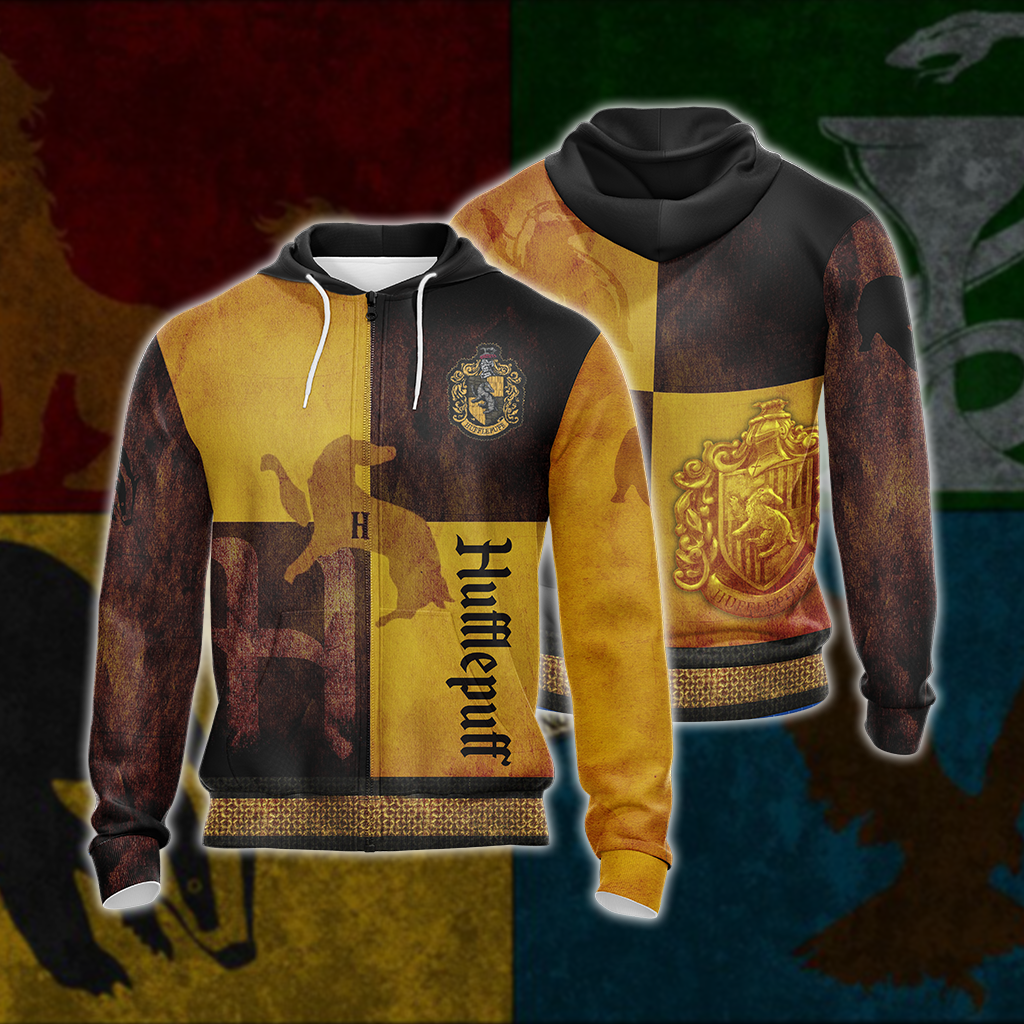 Loyal Like A Hufflepuff Harry Potter New Version 1 Unisex 3D T-shirt Zip Hoodie XS