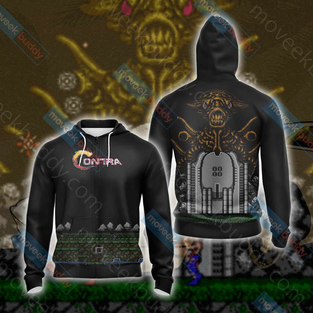 Contra (video game) Unisex 3D T-shirt Zip Hoodie XS