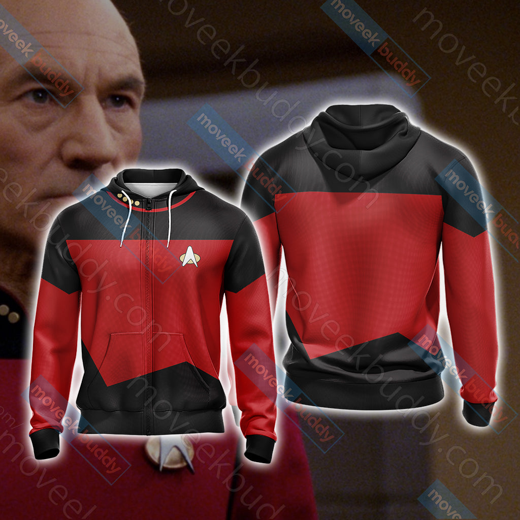 Captain Picard Unisex 3D T-shirt Zip Hoodie XS