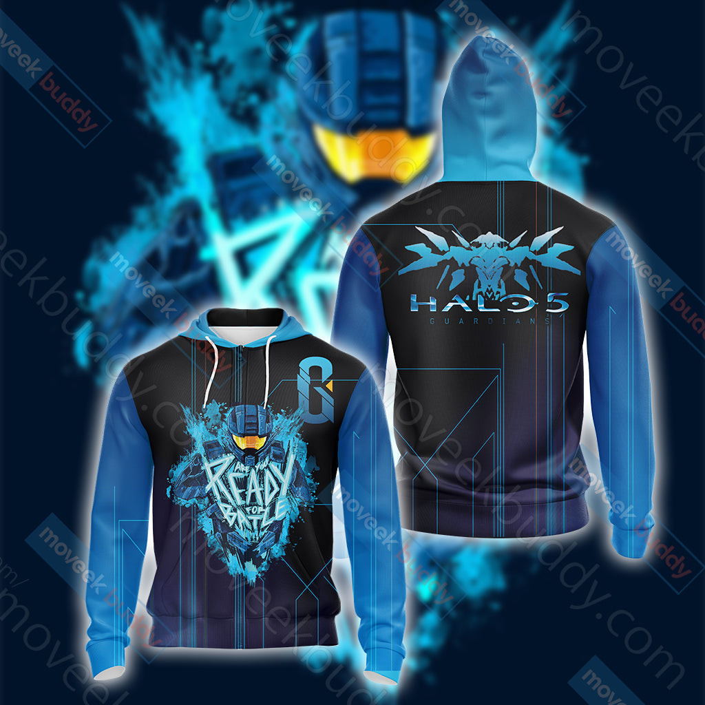 Halo 5: Guardians Unisex 3D T-shirt Zip Hoodie XS