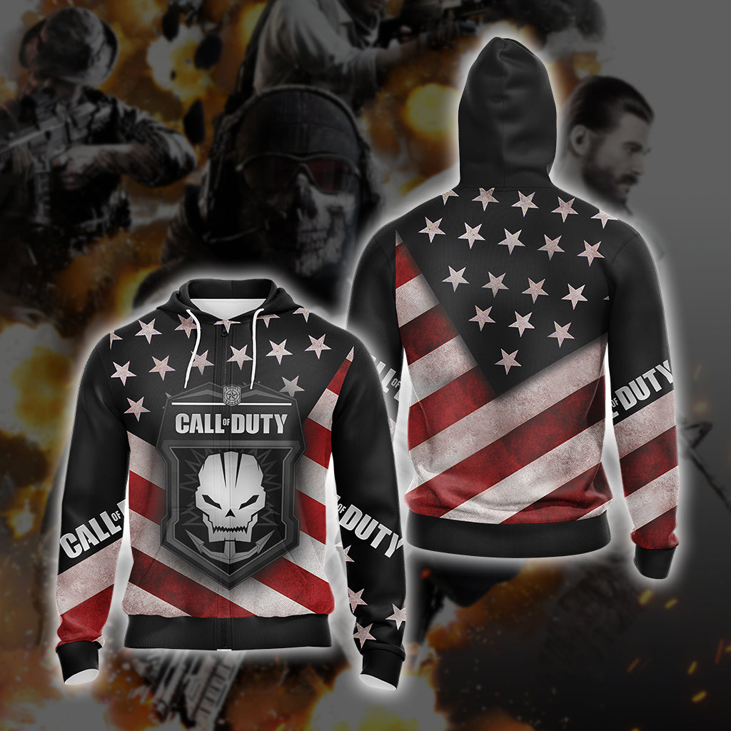Call of Duty New Style Unisex 3D T-shirt Zip Hoodie S