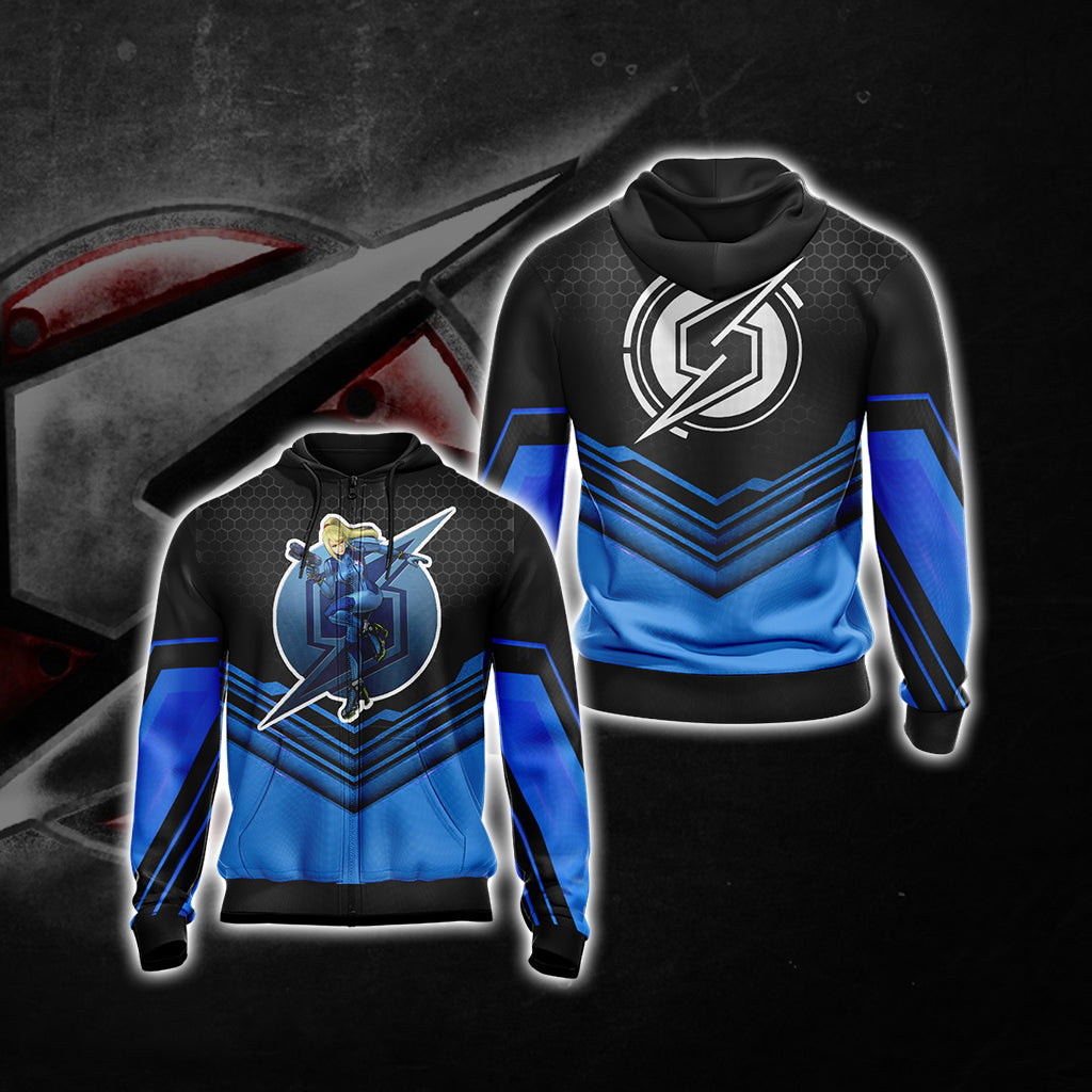 Samus Aran Metroid Unisex 3D T-shirt Zip Hoodie XS