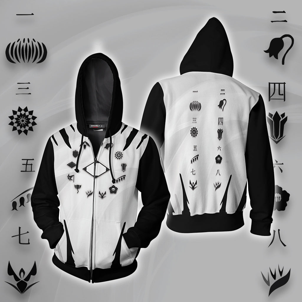 Bleach Division Symbol Unisex Zip Up Hoodie Jacket XS