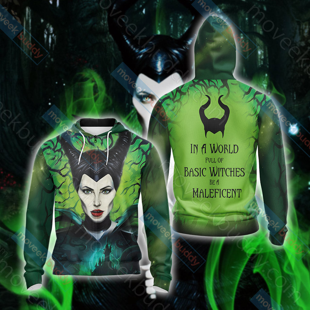 Maleficent Unisex 3D T-shirt Zip Hoodie XS