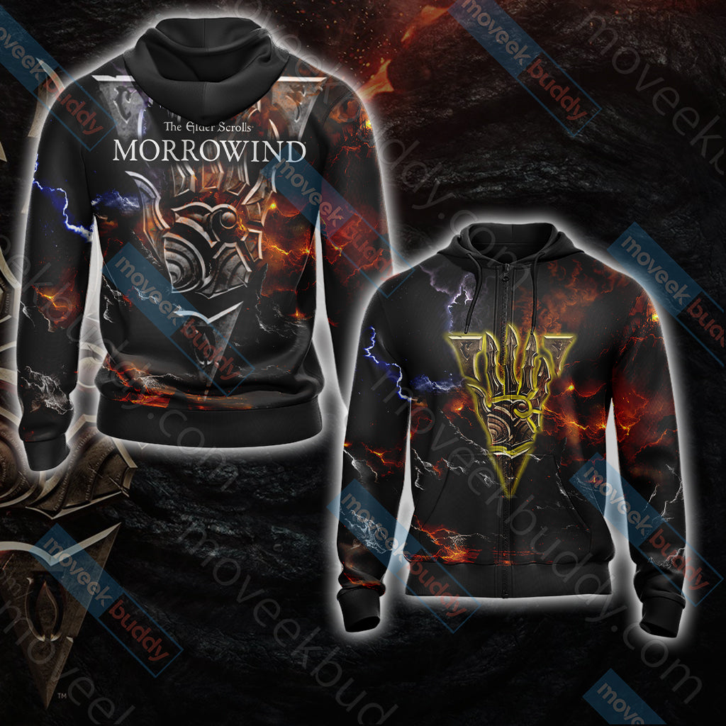 The Elder Scrolls - Morrowind Unisex 3D T-shirt Zip Hoodie XS