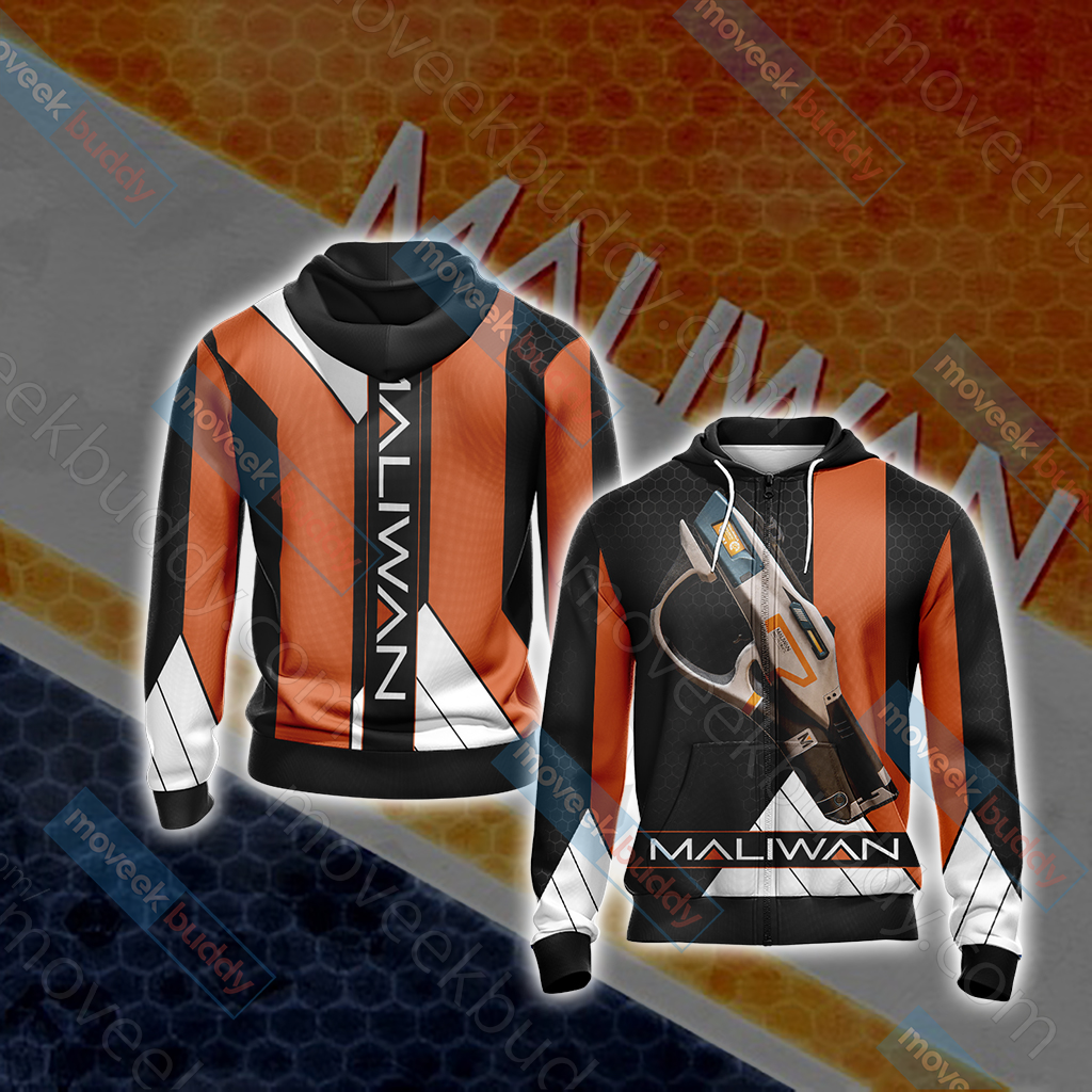 Maliwan Borderlands Unisex 3D T-shirt Zip Hoodie XS
