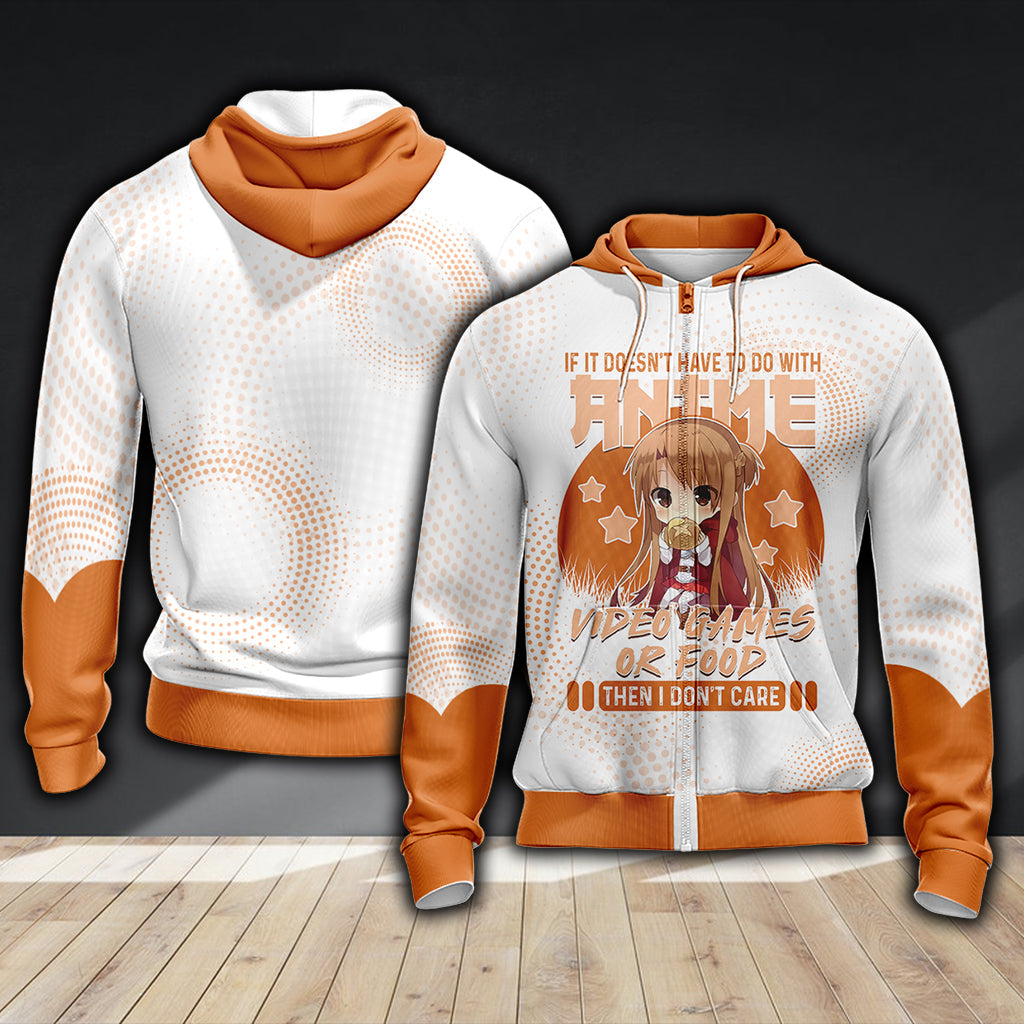 If it doesn't have to do with anime, video games, or food Unisex 3D T-shirt Zip Hoodie XS
