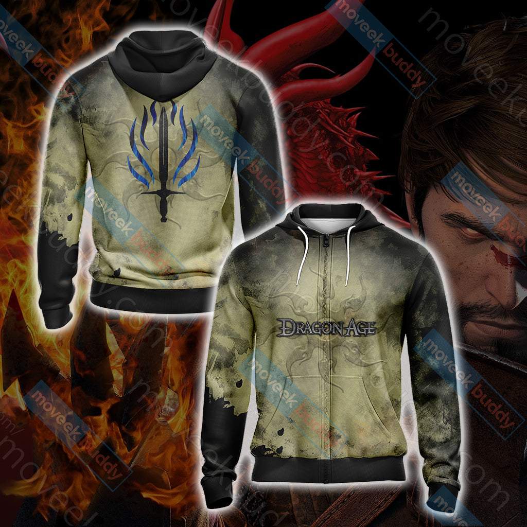 Dragon Age -The Templar Order Unisex 3D T-shirt Zip Hoodie XS