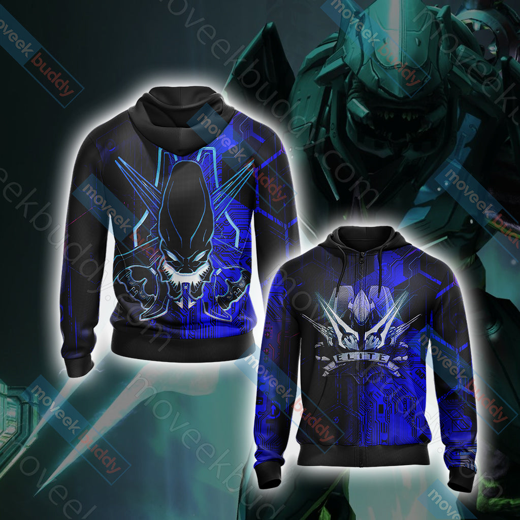 Halo - Elite Energy Sword New Unisex 3D T-shirt Zip Hoodie XS
