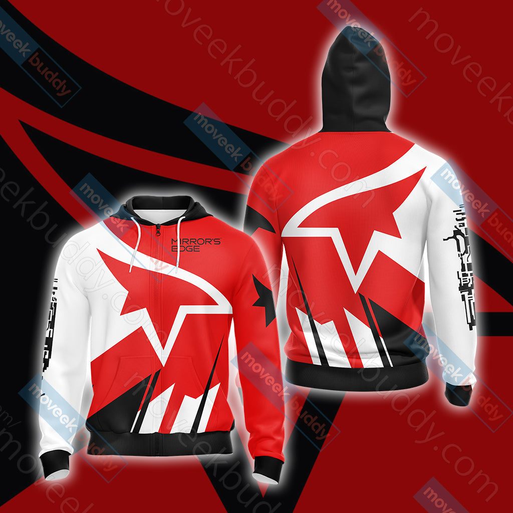 Mirror's Edge Unisex 3D T-shirt Zip Hoodie XS
