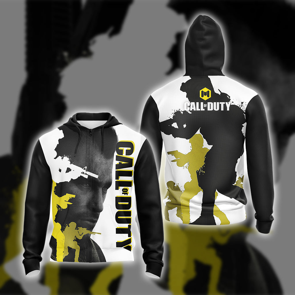 Call of Duty New Look Unisex 3D T-shirt Zip Hoodie XS