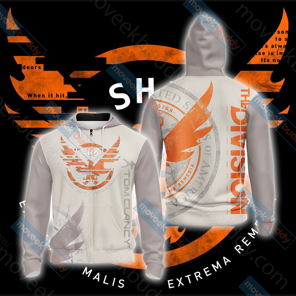 Tom Clancy's The Division Unisex 3D T-shirt Zip Hoodie XS
