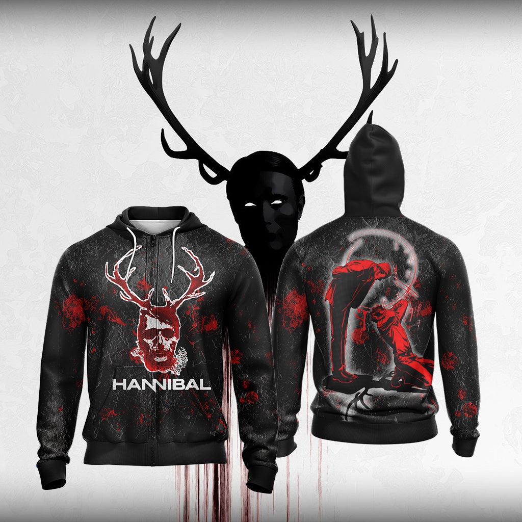 Hannibal (TV series) Unisex 3D T-shirt Zip Hoodie XS