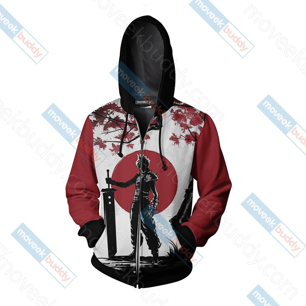 Final Fantasy 7 Cloud Strife T-shirt Zip Hoodie Pullover Hoodie