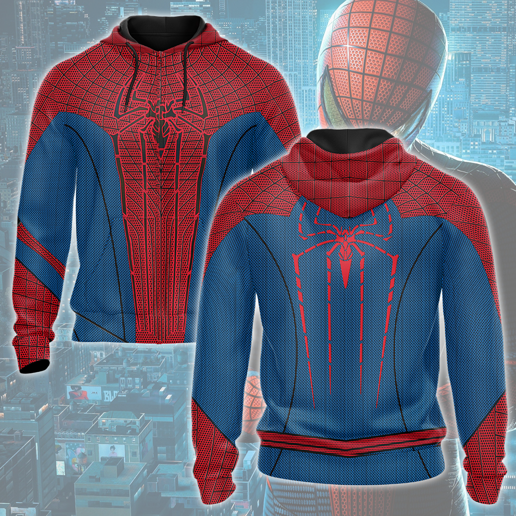 Spider-Man 2 Amazing Suit (Amazing Spider-Man 1 Suit) Cosplay Video Game All Over Printed T-shirt Tank Top Zip Hoodie Pullover Hoodie Hawaiian Shirt Beach Shorts Joggers Zip Hoodie S