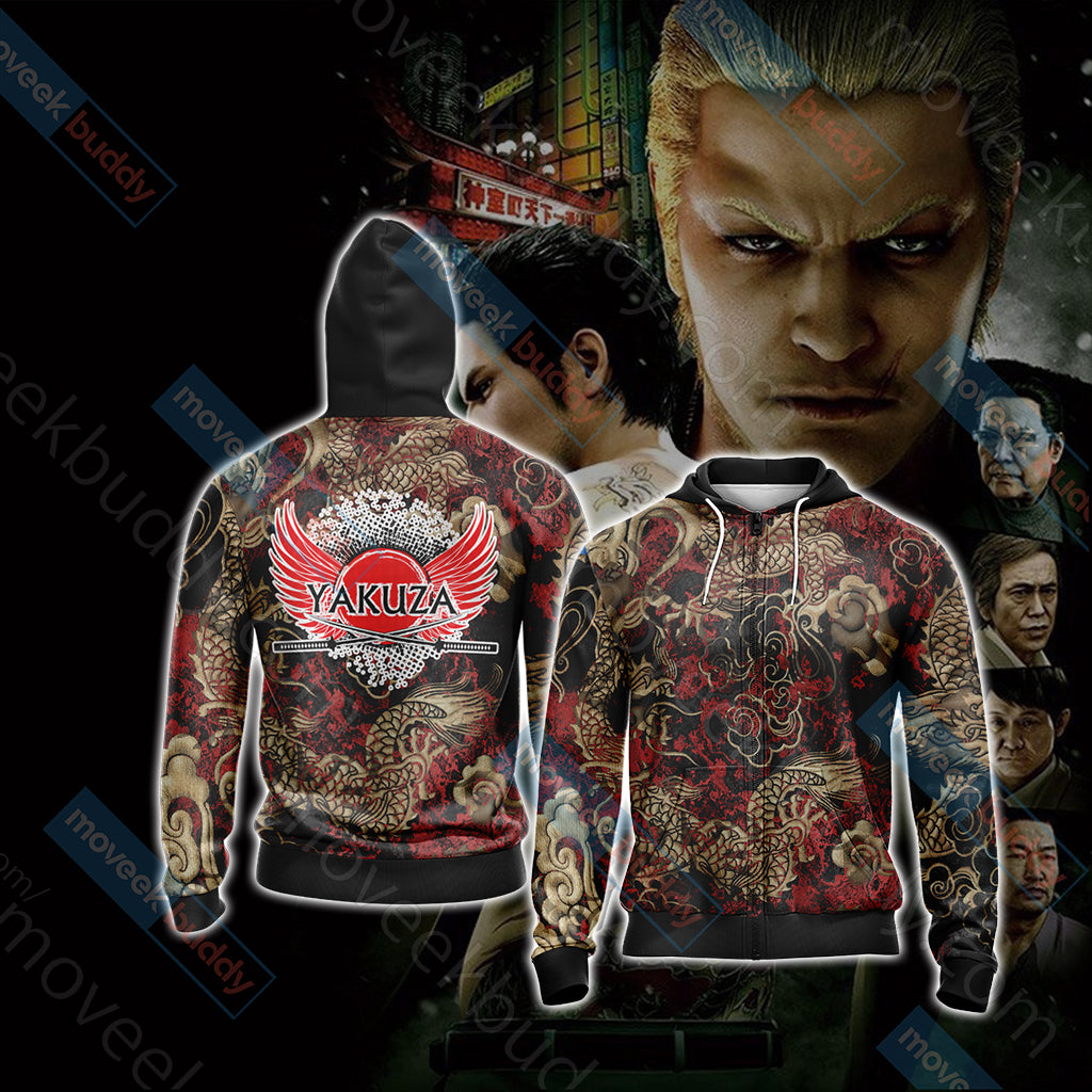 Yakuza Unisex 3D T-shirt Zip Hoodie XS
