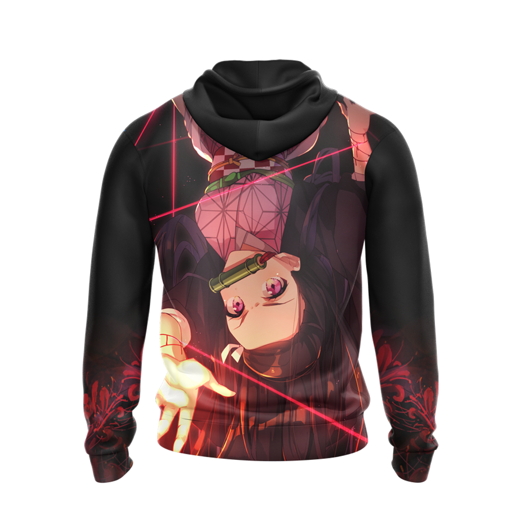 Nezuko Demon Slayer All Over Print T-shirt Zip Hoodie Pullover Hoodie