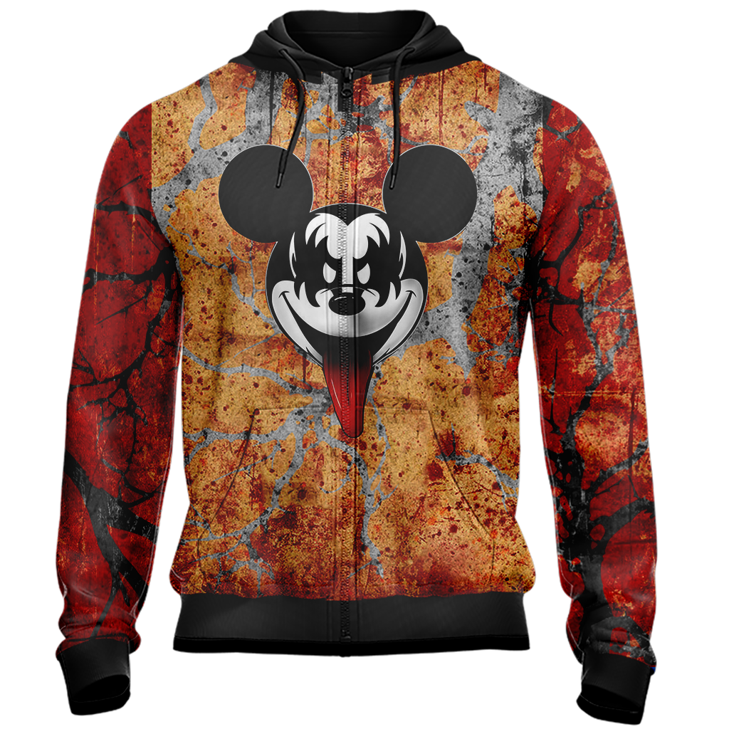 Kiss band x Disney character Unisex 3D T-shirt